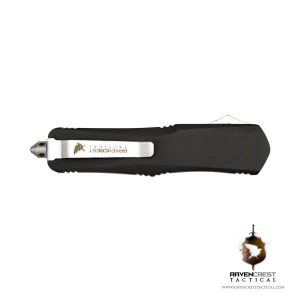 RavenCrest Cerakote Titan Bravo Tactical OTF Knife (Graphite Black) - Image 5