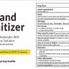 Hand Sanitizer Label
